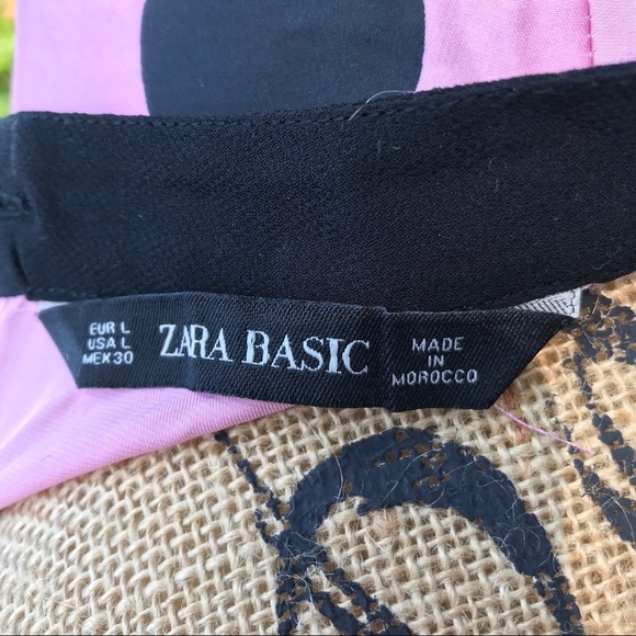 Zara Polka Dot Button Down Back Blouse - L - Picture 6 of 7